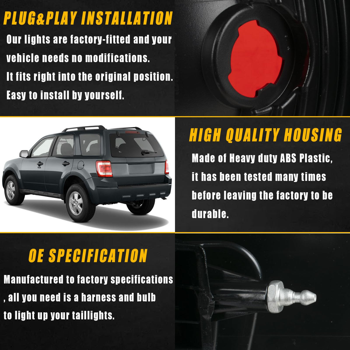 Boine installed on Ford Escape passenger side illustrating factory fit benefit