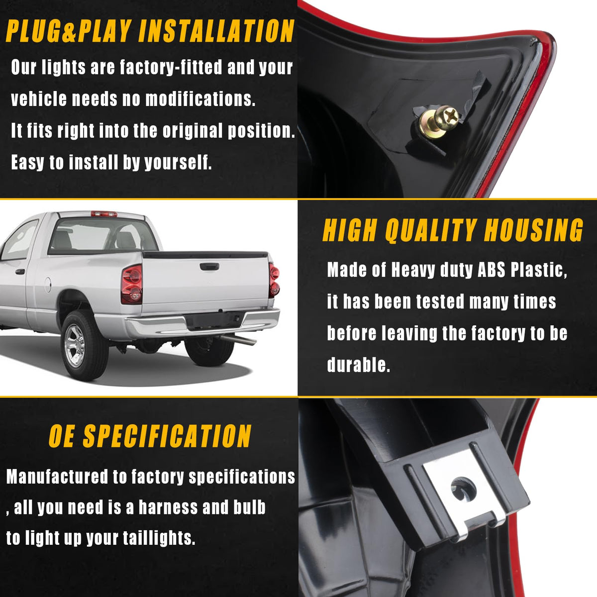 Boine tail light installed on Dodge Ram demonstrating OEM appearance benefit