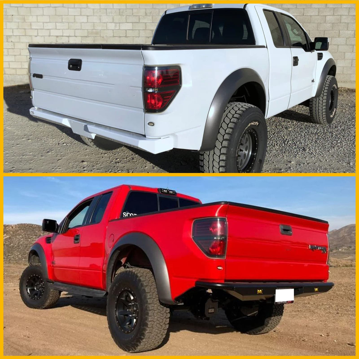 Boine taillight on truck at night showing enhanced rear visibility