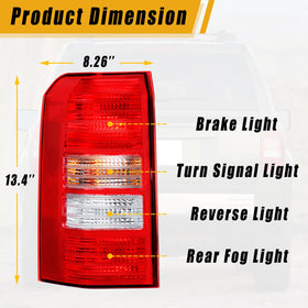 Boine tail light side profile illustrating contour for exact fitment