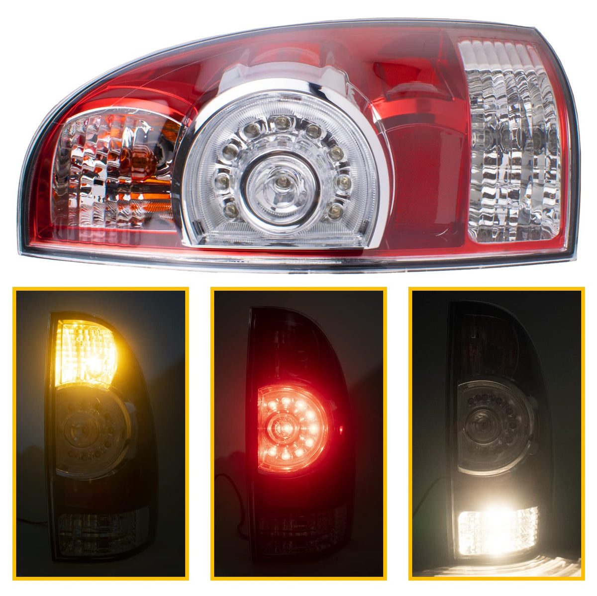 Boine tail light beside ruler showing dimensions for correct scale