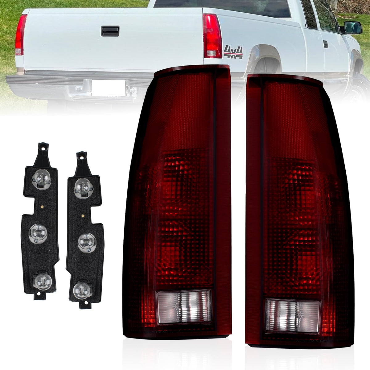 Boine front view of tail light assembly showing fit and style benefit