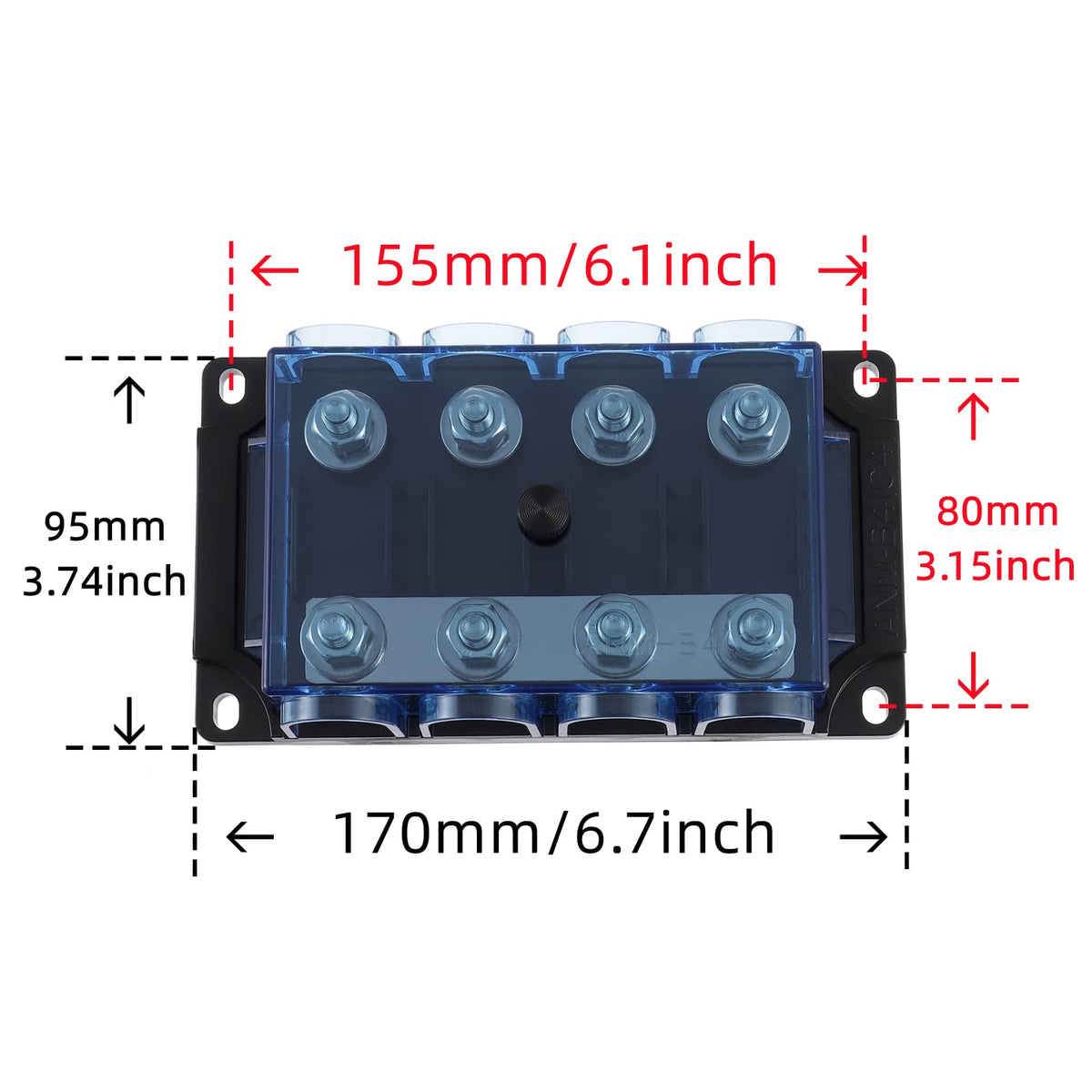 BOJACK ANM-B4 cable connection detail showing heavy-gauge lug attachment for reliable power