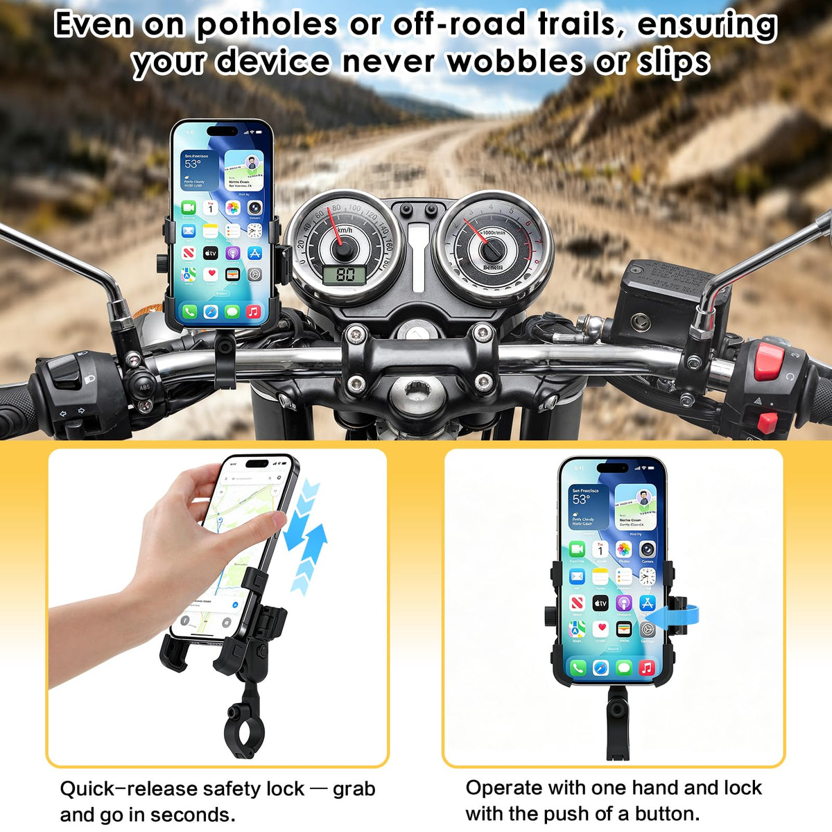 BOJE dual ball joints rotated to demonstrate 360-degree adjustability