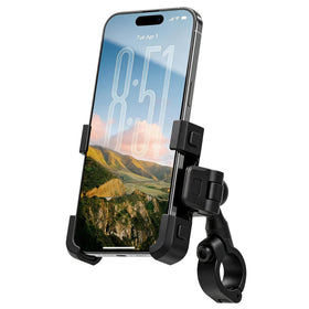 BOJE front view mounted on handlebar showing secure hold and stability