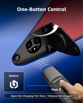 bokman charger installed in carport charging Tesla, convenient home charging benefit