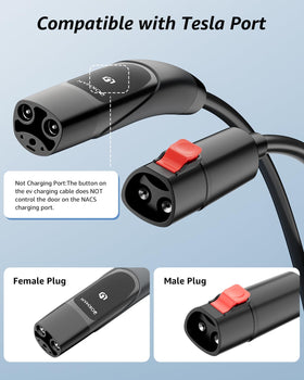 bokman closeup of NACS connector lock demonstrating secure charging
