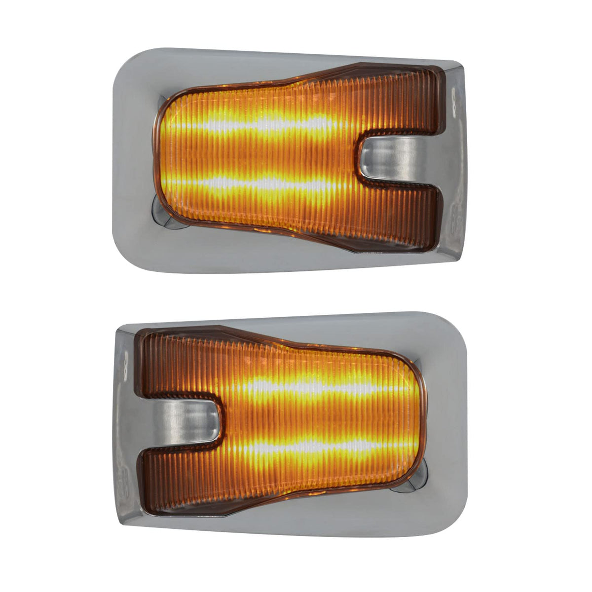 BOLANTON close-up of six amber LEDs showing bright visibility