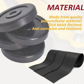 Bolaxin pad installed on BendPak lift arm demonstrating protective contact