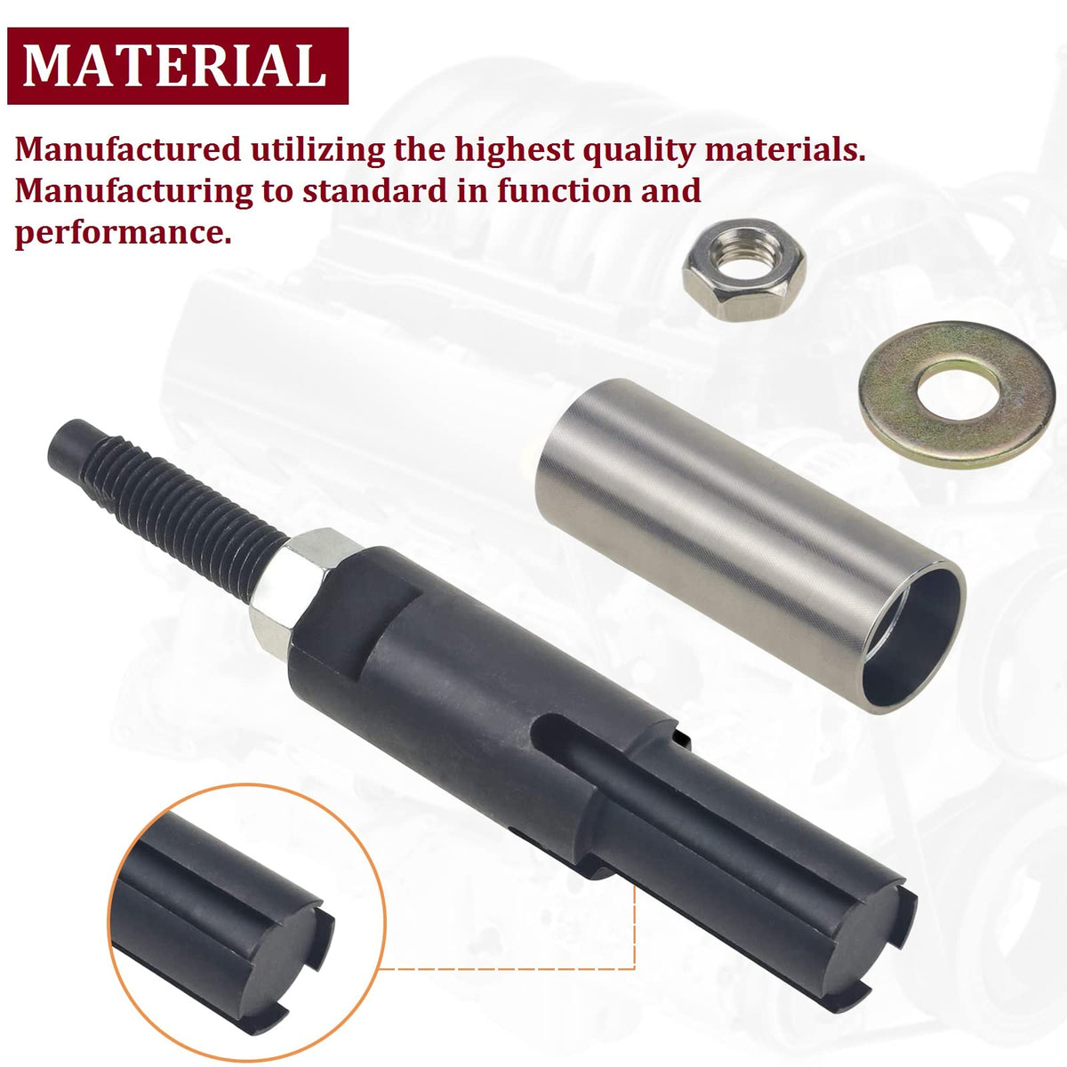 Bolaxin installer driver in use on Duramax engine illustrating correct tube seating benefit