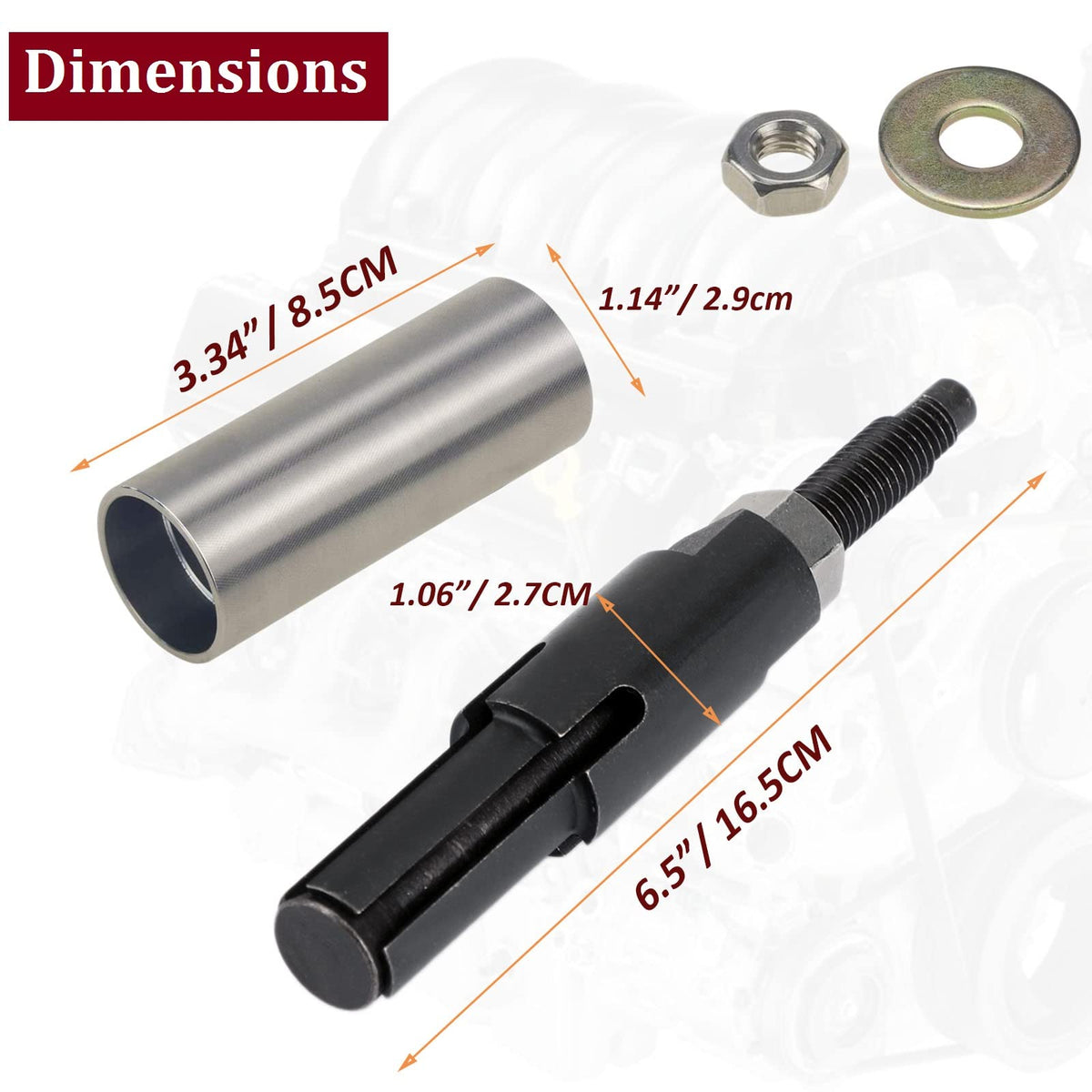 Bolaxin puller tool angled view showing secure engagement to protect injector tubes