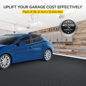 boldworks installed garage with modular tiles creating durable floor