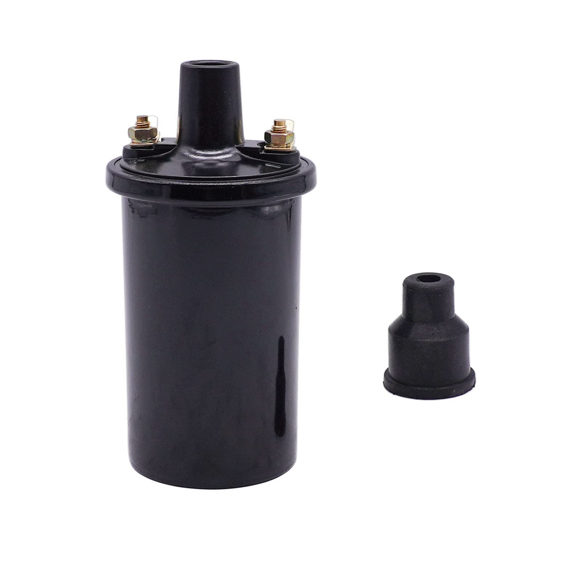 BOLEWIN ignition coil next to ruler for size comparison and easy verification