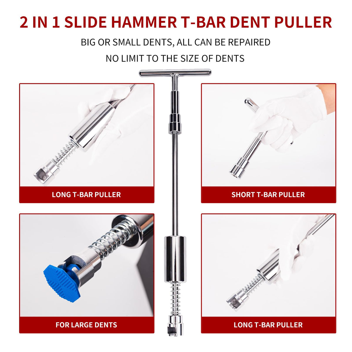 Bolitmus bridge puller top view illustrating even pressure for medium dents