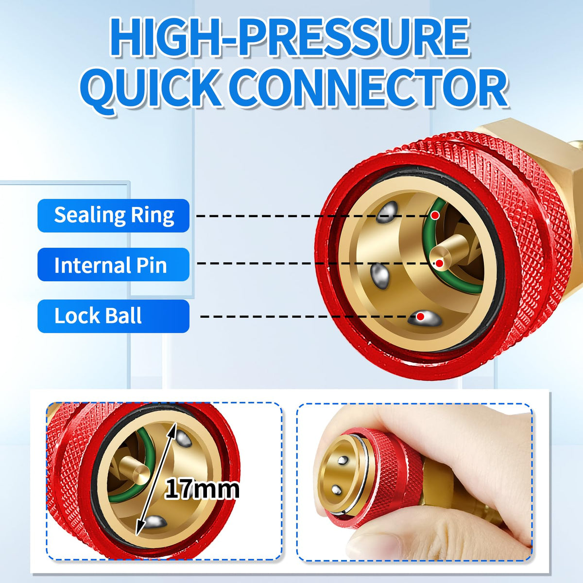 Boltigen adapter attached to vehicle AC port illustrating secure, pressure-rated connection