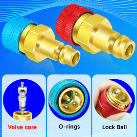 Boltigen adapter closeup of valve core and seals for leak prevention
