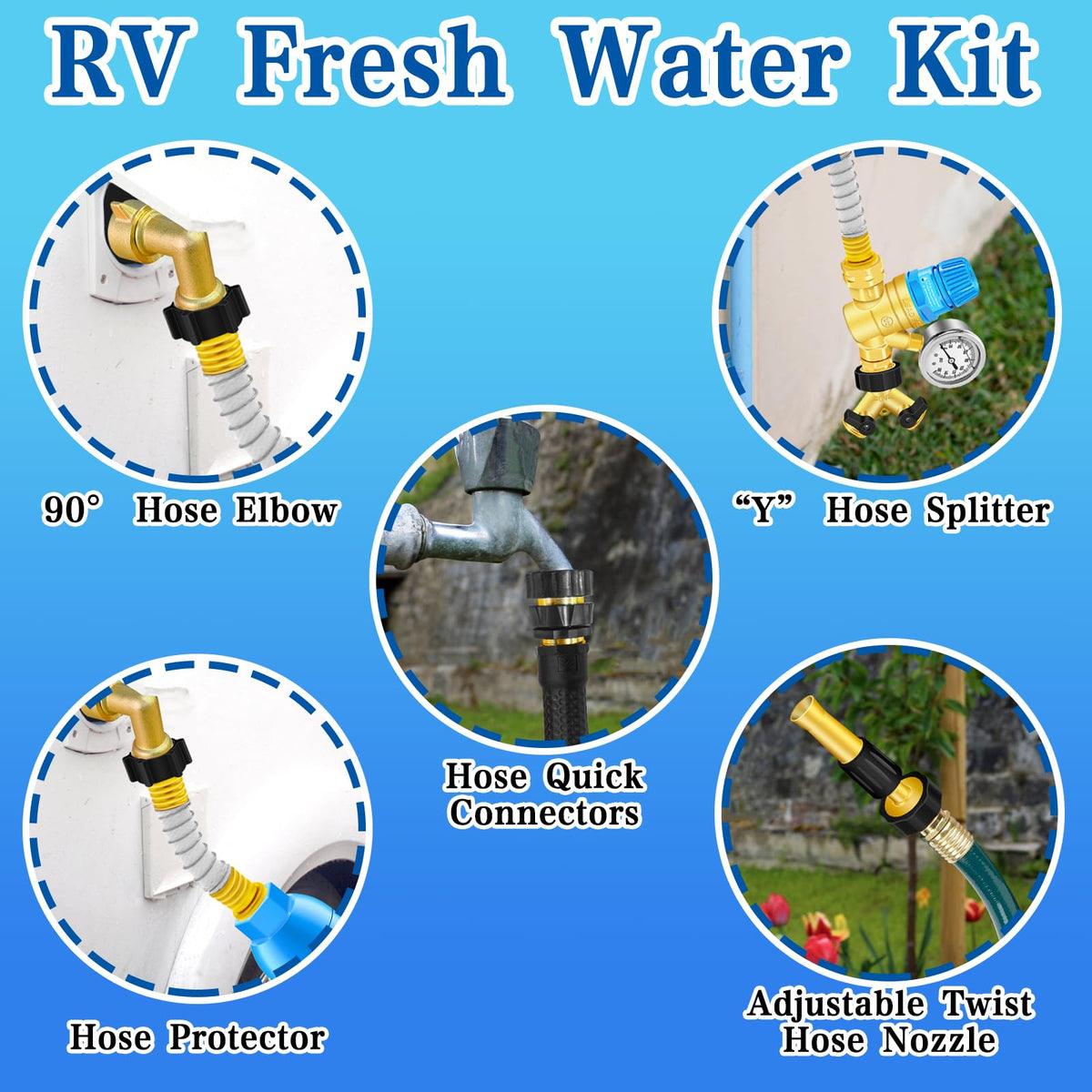 Boltigen adjustable twist sprayer attached to hose demonstrating versatile water control