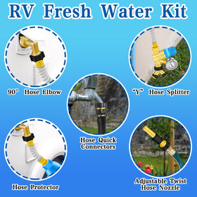 Boltigen adjustable twist sprayer attached to hose demonstrating versatile water control