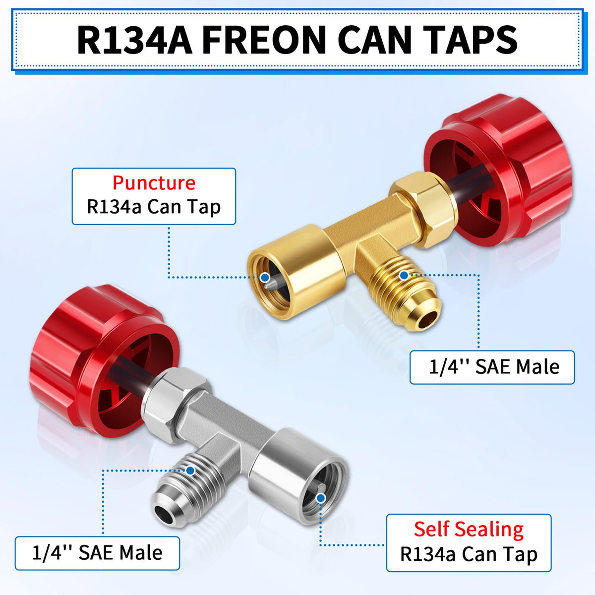Boltigen can taps showing piercing and self-seal options for versatile use