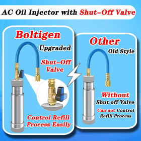 Boltigen close-up of the injector valve and check mechanism demonstrating controlled, backflow-preventing design