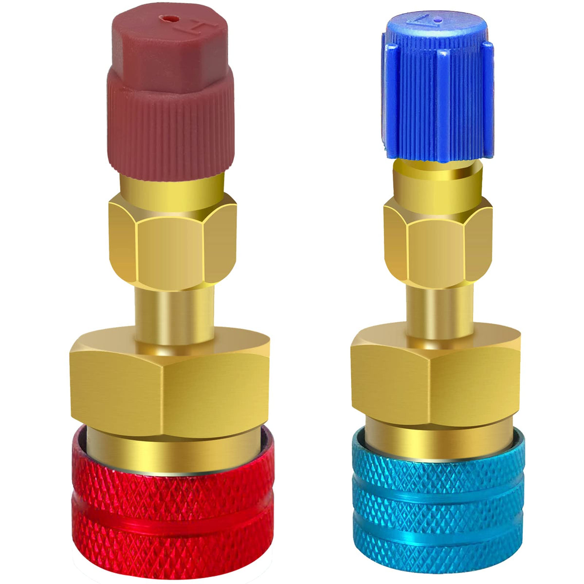Boltigen front view of adapter kit showing both high and low couplers for easy identification and use