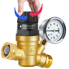 Boltigen front view regulator with gauge showing easy hookup benefit