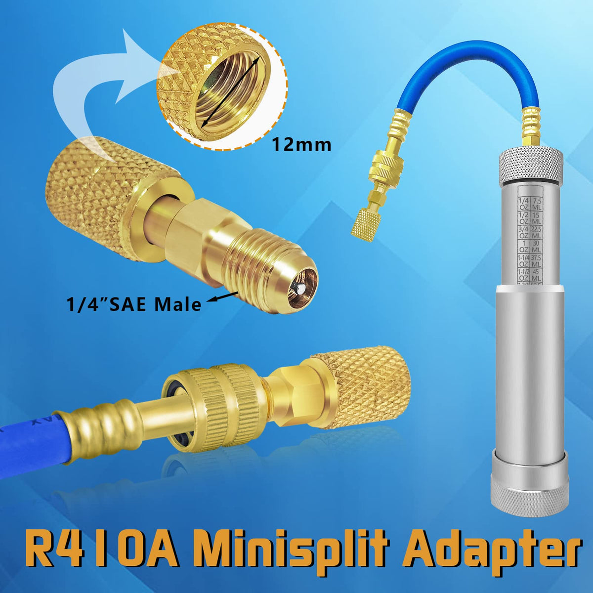 Boltigen injector connected to car AC low side for easy dye injection