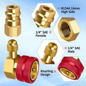 Boltigen adapter attached to low-pressure port showing correct color-coding benefit