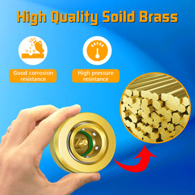 Boltigen low-side adapter connected to port demonstrating leak-reducing seal