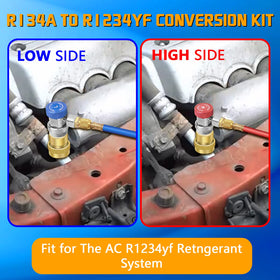 Boltigen kit laid out in packaging showing included high and low side couplers