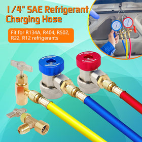 Boltigen quick coupler close view displaying six-ball design to reduce refrigerant leakage
