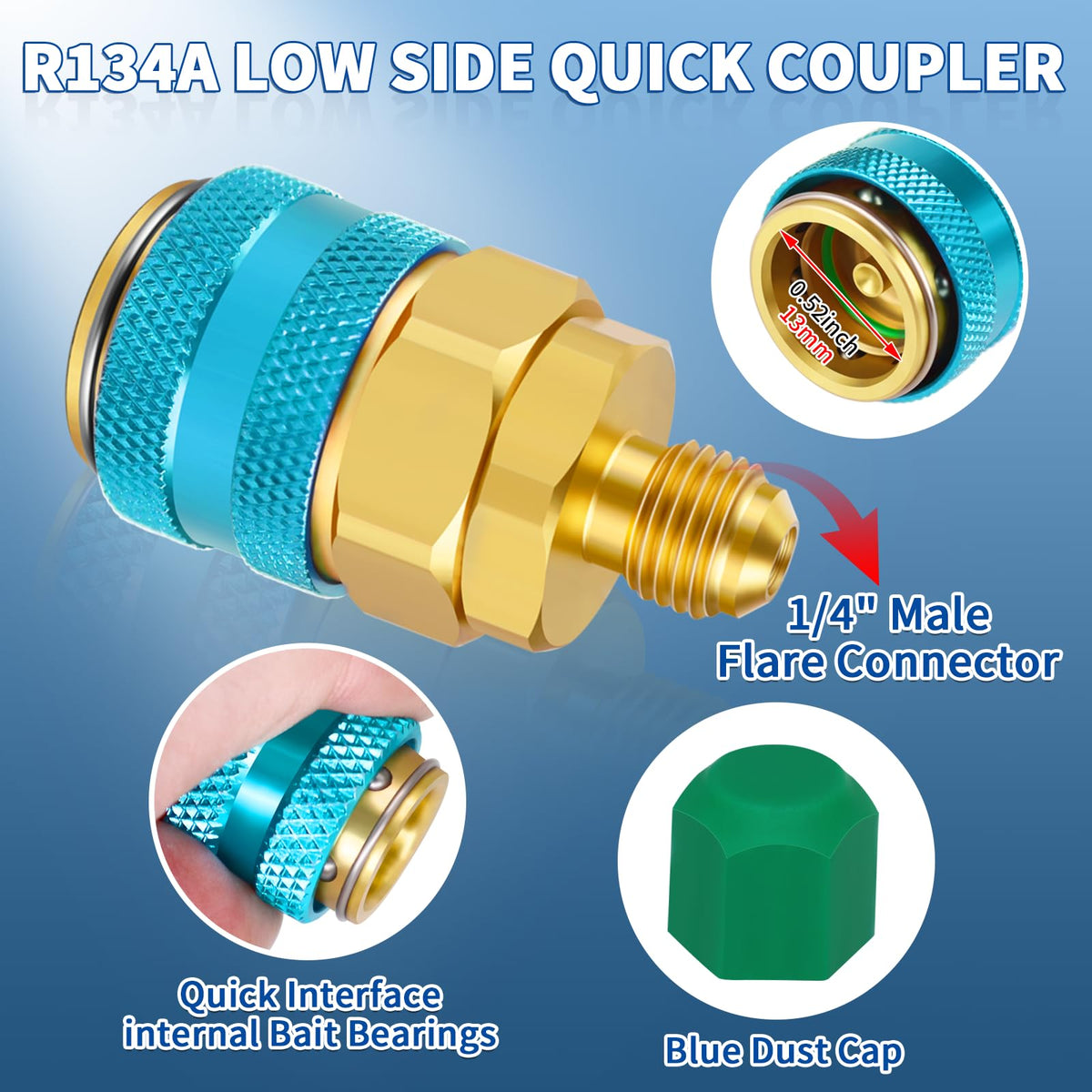 Boltigen quick coupler adapter shown for fast tool free connections to service ports
