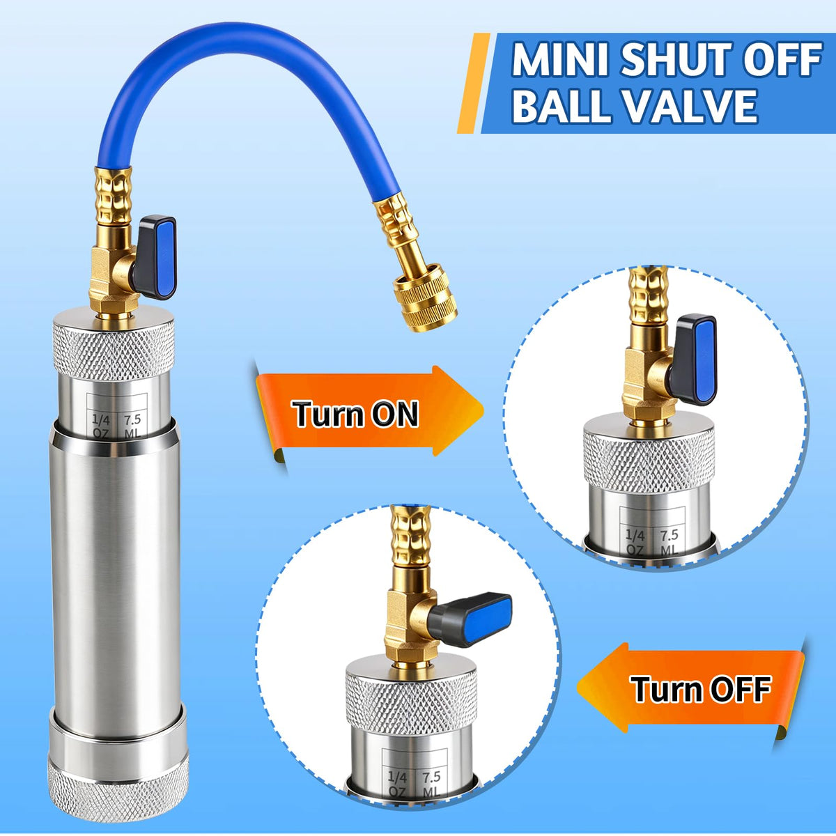 Boltigen close-up of knurled rotary handle for precise dosing control