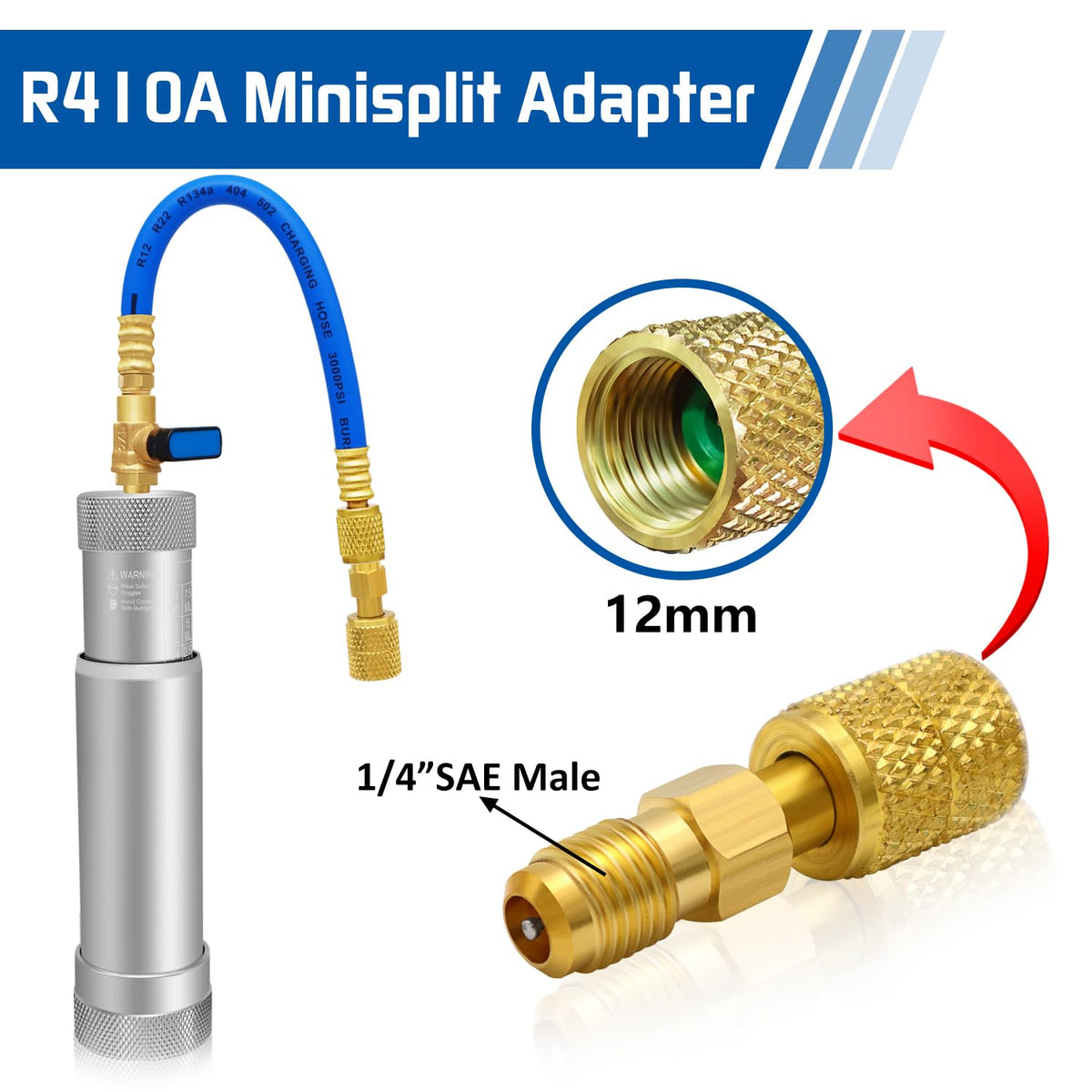 Boltigen injector kit connected to a car A/C low-side port for hands-on use