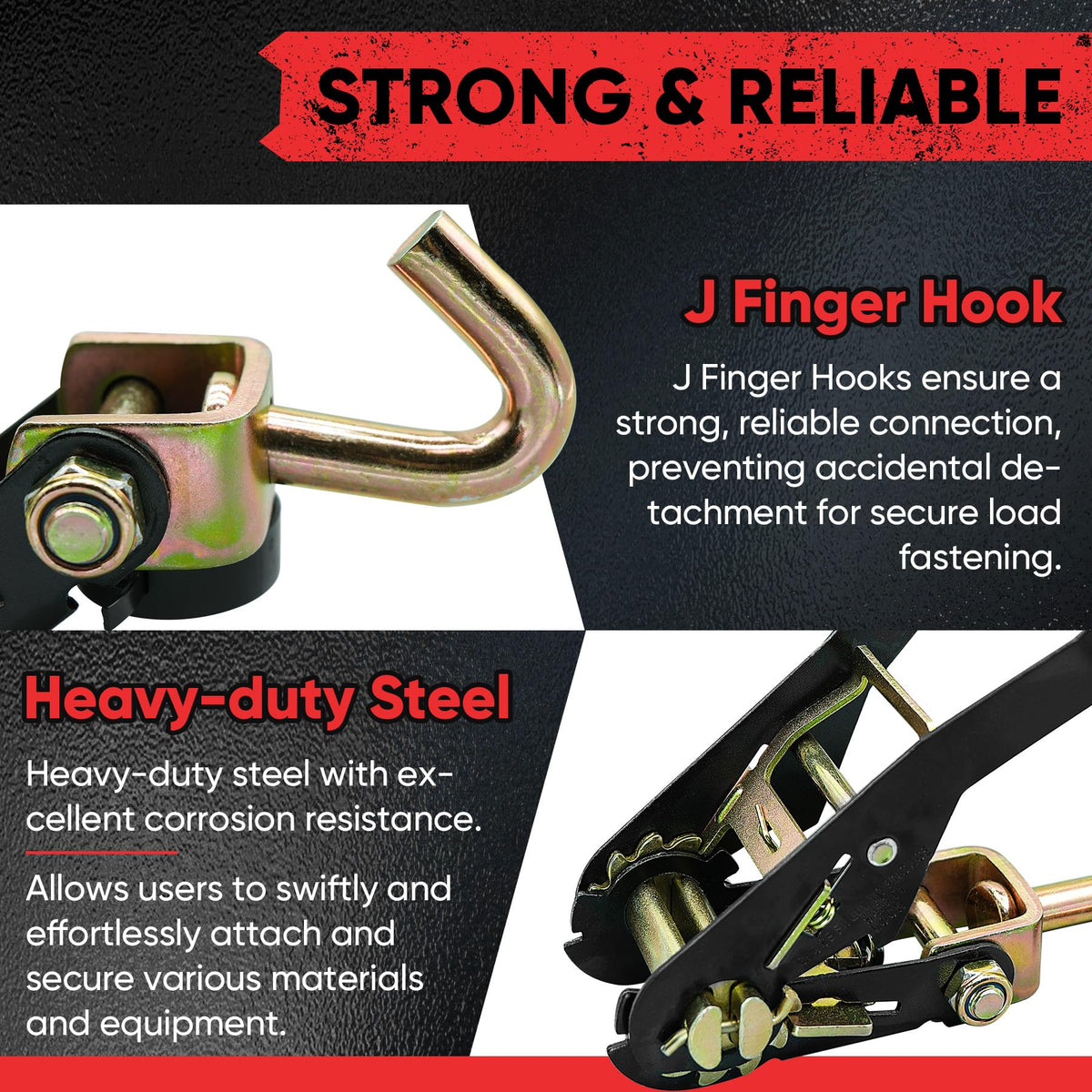 bolvixor ratchet mechanism detail showing corrosion-resistant hardware for reliable tension