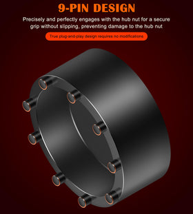 Bonbo 31510 beside ruler to show scale and confirm 2.97" axle nut compatibility