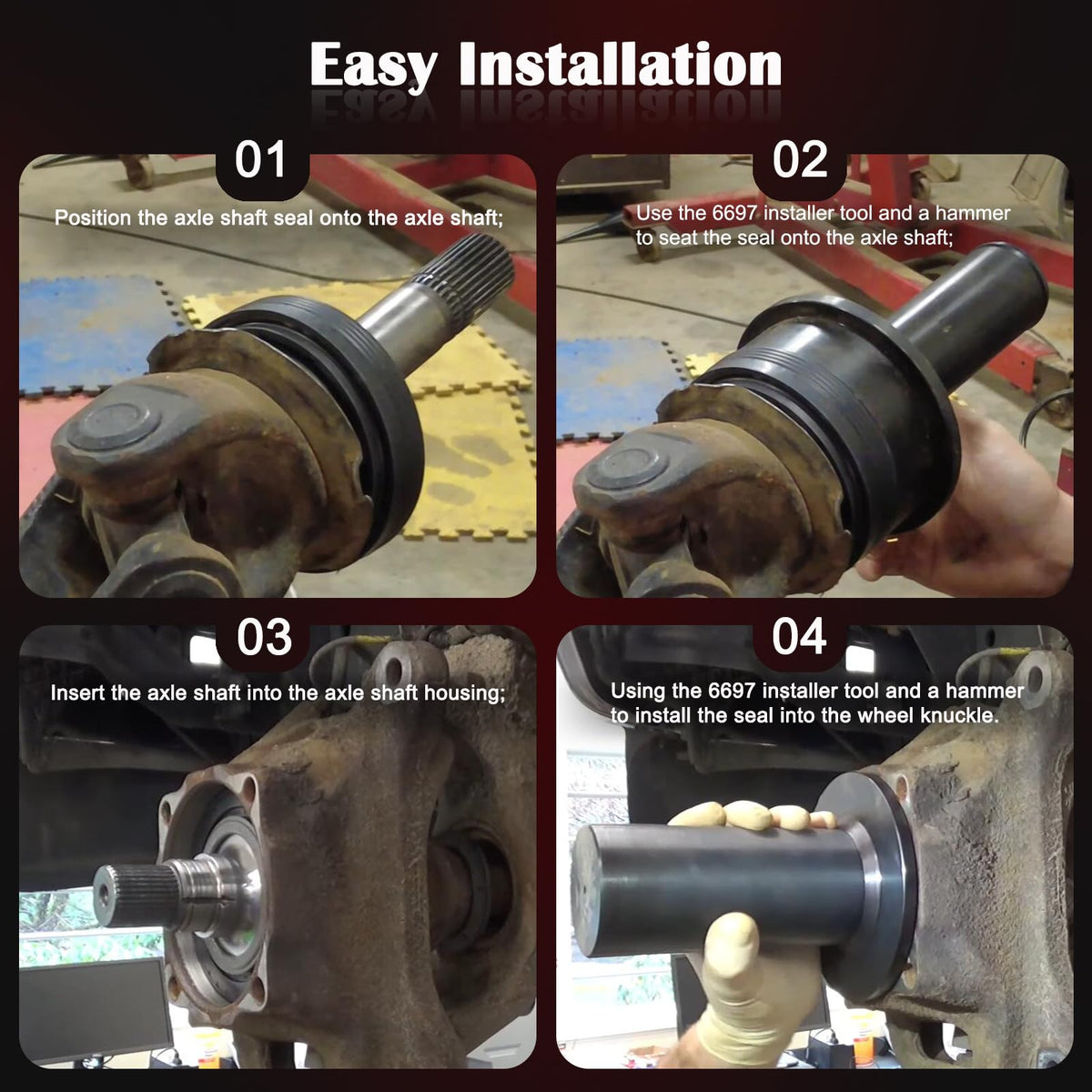 Bonbo 6697 being struck with rubber mallet to seat seal accurately benefit