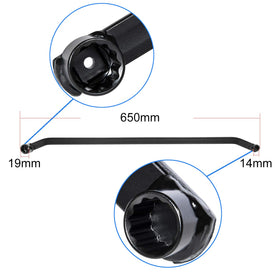 Bonbo 19mm end close-up showing 12-point hex for secure engagement and strength