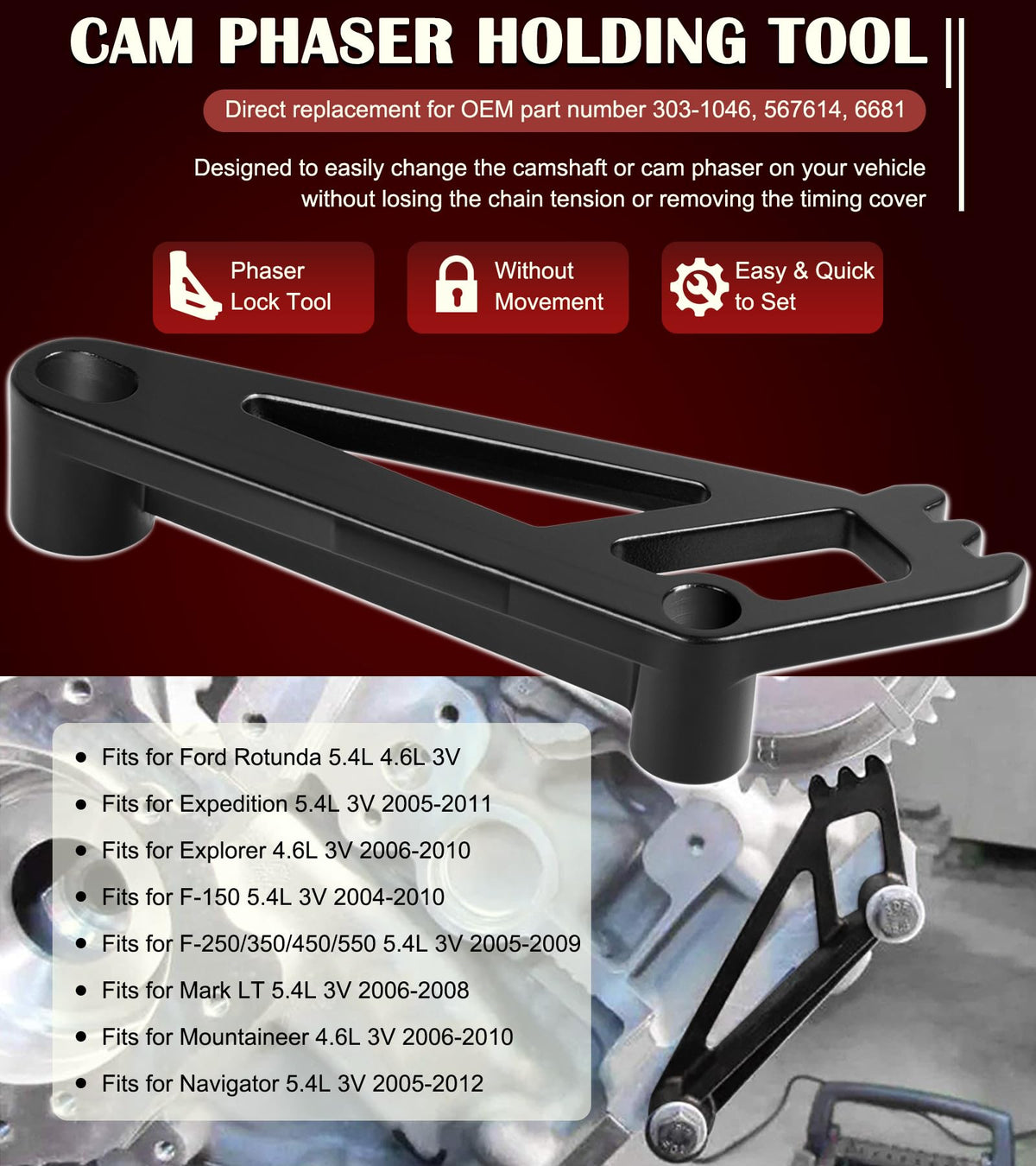 Bonbo crankshaft positioning tool locking crank at TDC to protect valves