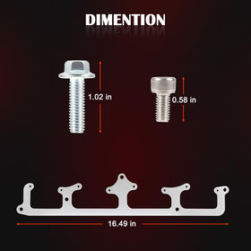 Bonbo hardware and fasteners laid out to show included installation parts