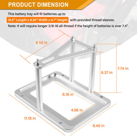 Bonbo included all-thread rods sleeves and nuts demonstrating easy assembly