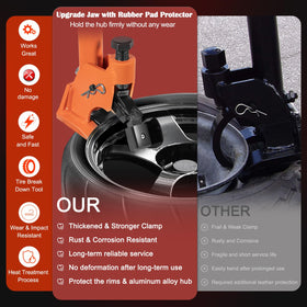 Bonbo bead breaker in use on an ATV wheel for quick field repairs benefit