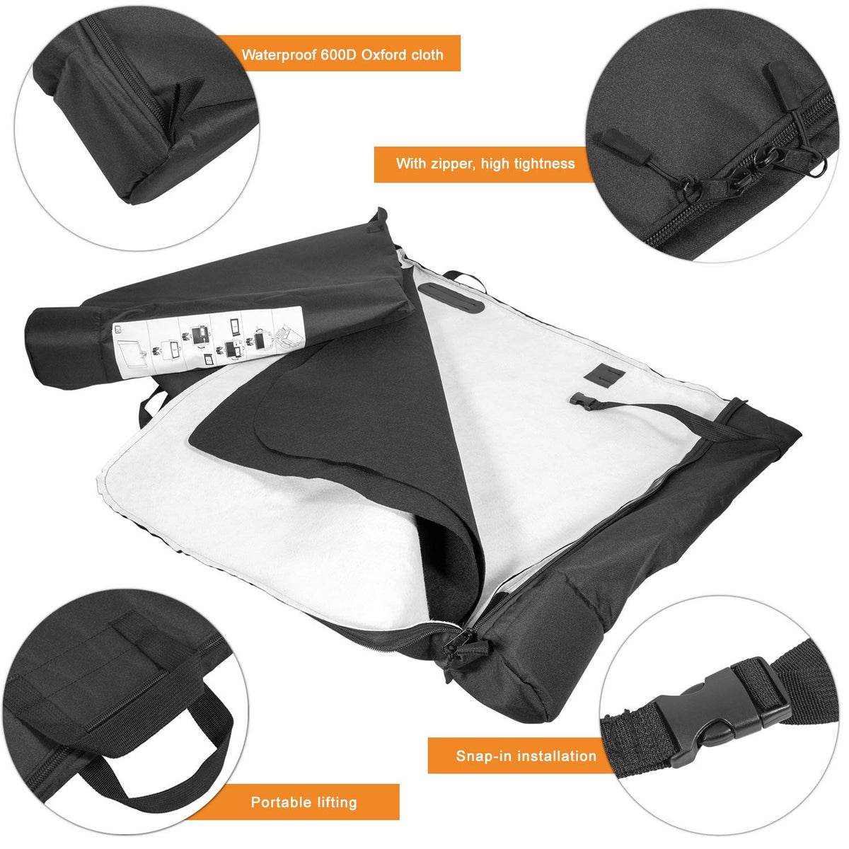 Bonbo view of internal sleeves showing separate pockets to prevent scratches