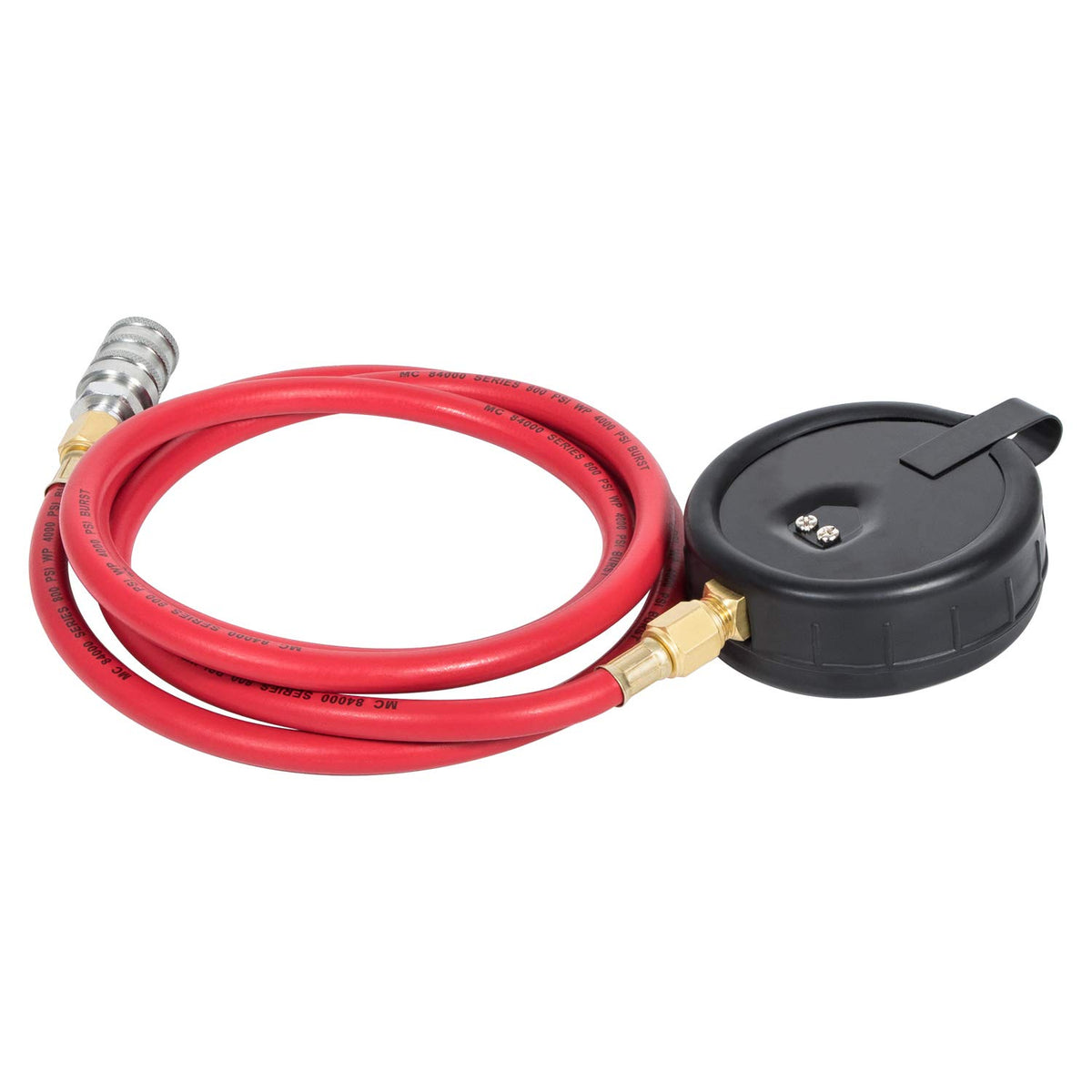Bonbo in use with mechanic testing truck fuel pressure for diagnosis