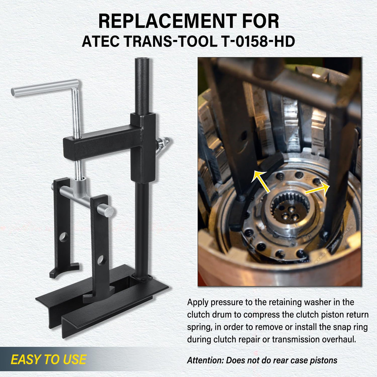 Bonbo mounted on workbench illustrating secure attachment and safer spring compression