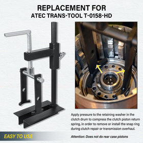 Bonbo mounted on workbench illustrating secure attachment and safer spring compression