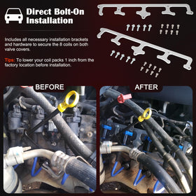 Bonbo mounted coil side profile illustrating correct coil alignment benefit