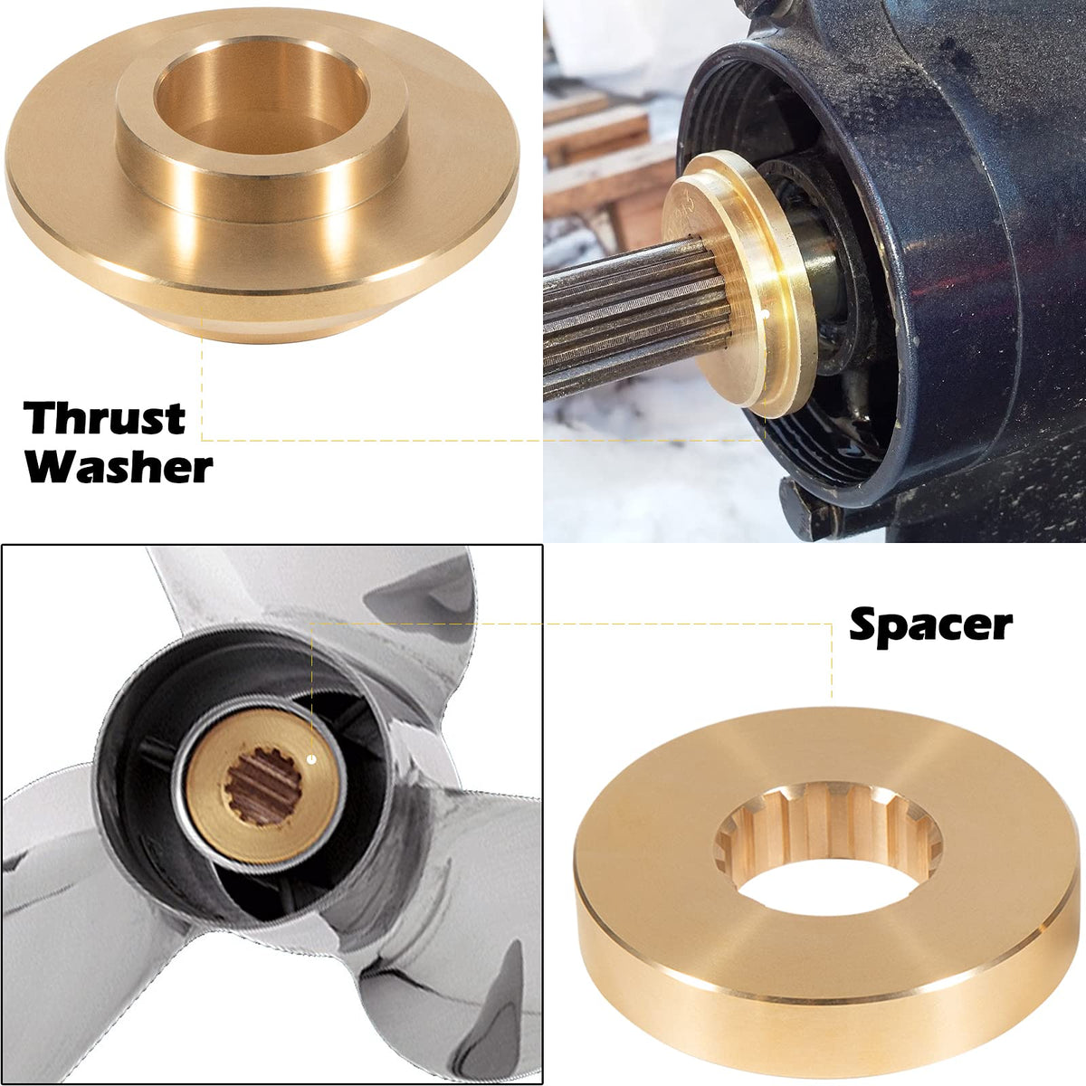 Bonbo nut and cotter pin close-up emphasizing secure locking hardware to prevent loosening at sea