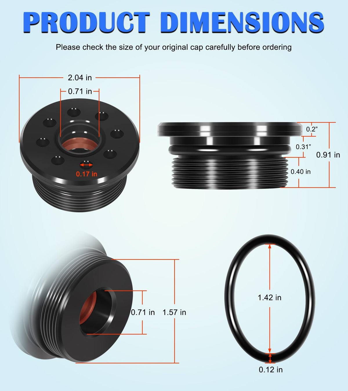 Bonbo close-up of seal and O-ring delivering reliable hydraulic sealing