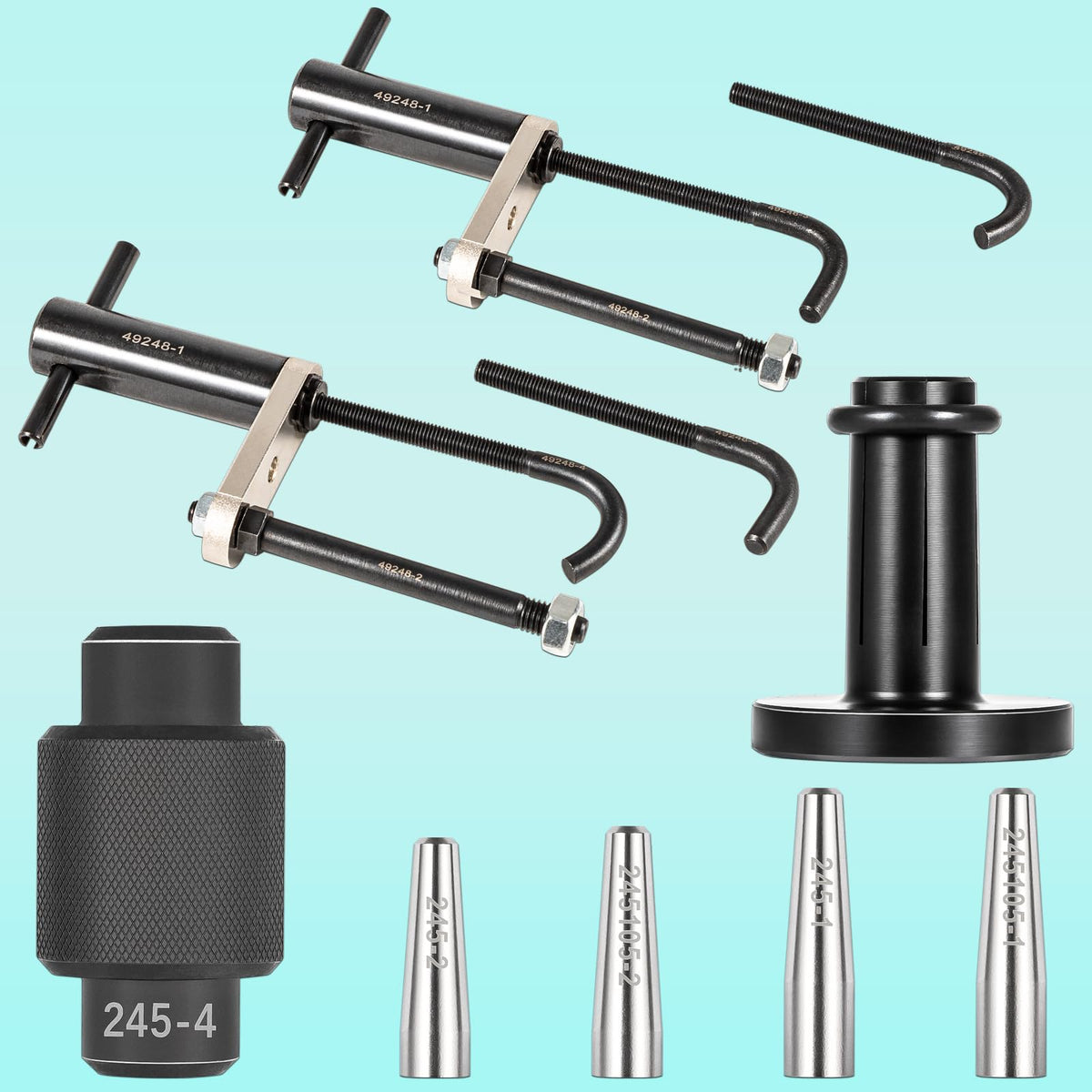 Bonbo tool set next to coin for scale showing compact, shop-ready size